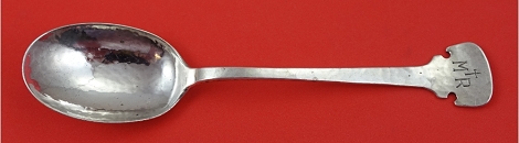 Teaspoon w/ flatter rounded handle tip w/ mono 
